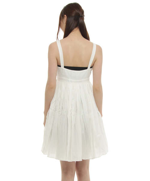 Ray BEAMS（レイビームス）の「soun / ギャザー キャミワンピース（ワンピース・レディース・ホワイト/ブラック/ロイヤルブルー・36）」の5枚目の写真