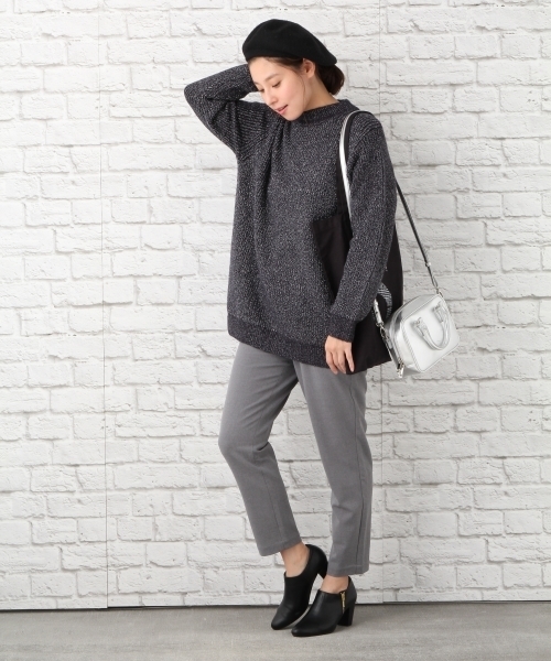 LEPSIM（レプシィム）の「5Gラメイリハイネックプルオーバー　739389（ニット/セーター・レディース・トップグレー/キャメル/ネイビー・FREE）」の6枚目の写真