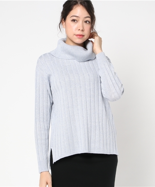 22 OCTOBRE（ヴァンドゥ－オクトーブル）の「カラーニット（ニット/セーター・レディース・グレー/ブルー/ホワイト/イエロー・2）」の12枚目の写真