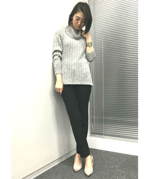 22 OCTOBRE（ヴァンドゥ－オクトーブル）の「カラーニット（ニット/セーター・レディース・グレー/ブルー/ホワイト/イエロー・2）」の15枚目の写真