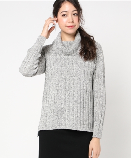 22 OCTOBRE（ヴァンドゥ－オクトーブル）の「カラーニット（ニット/セーター・レディース・グレー/ブルー/ホワイト/イエロー・2）」の3枚目の写真