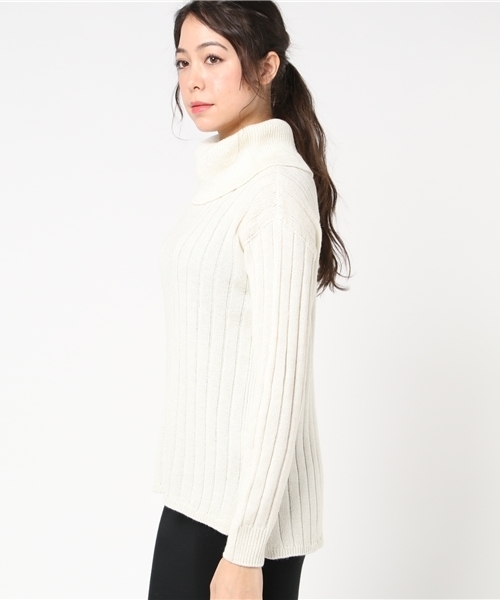 22 OCTOBRE（ヴァンドゥ－オクトーブル）の「カラーニット（ニット/セーター・レディース・グレー/ブルー/ホワイト/イエロー・2）」の6枚目の写真