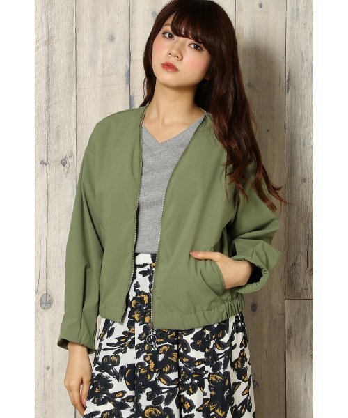 VENCEEXCHANGE（ヴァンスエクスチェンジ）の「ジップブルゾン（ブルゾン・レディース・ネイビー/ベージュ/オリーブ・MEDIUM）」の3枚目の写真