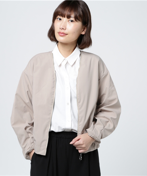 VENCEEXCHANGE（ヴァンスエクスチェンジ）の「ジップブルゾン（ブルゾン・レディース・ネイビー/ベージュ/オリーブ・MEDIUM）」の12枚目の写真