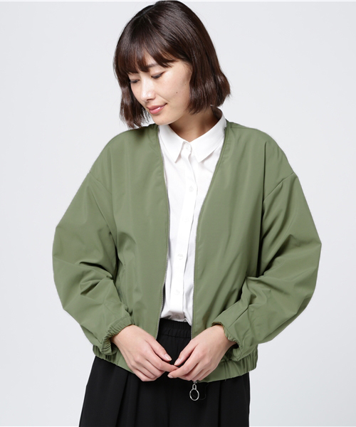 VENCEEXCHANGE（ヴァンスエクスチェンジ）の「ジップブルゾン（ブルゾン・レディース・ネイビー/ベージュ/オリーブ・MEDIUM）」の13枚目の写真