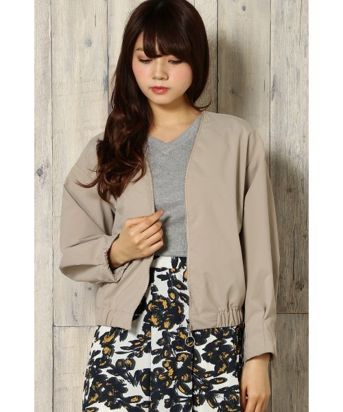 VENCEEXCHANGE（ヴァンスエクスチェンジ）の「ジップブルゾン（ブルゾン・レディース・ネイビー/ベージュ/オリーブ・MEDIUM）」の15枚目の写真