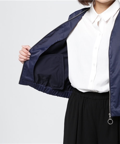 VENCEEXCHANGE（ヴァンスエクスチェンジ）の「ジップブルゾン（ブルゾン・レディース・ネイビー/ベージュ/オリーブ・MEDIUM）」の10枚目の写真