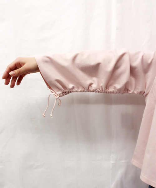 archives（アルシーヴ）の「【Web限定】シャーリングスリーブトップス（Tシャツ/カットソー・レディース・グレー/ホワイト×ブラック/ブラック×ホワイト/ピンク・MEDIUM）」の8枚目の写真