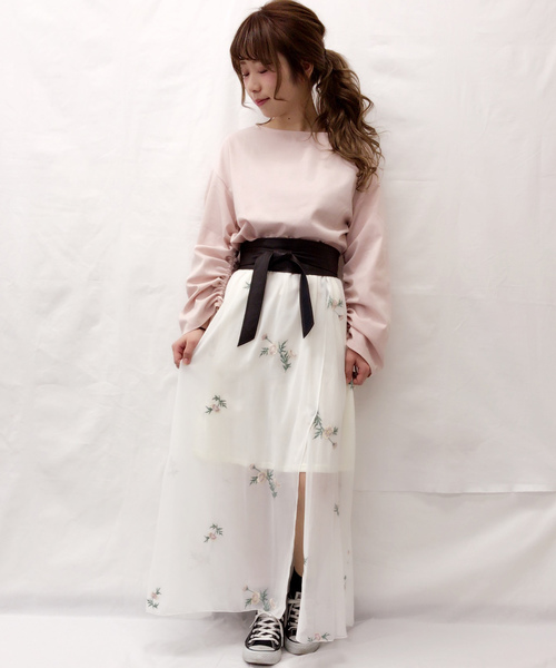 archives（アルシーヴ）の「【Web限定】シャーリングスリーブトップス（Tシャツ/カットソー・レディース・グレー/ホワイト×ブラック/ブラック×ホワイト/ピンク・MEDIUM）」の20枚目の写真