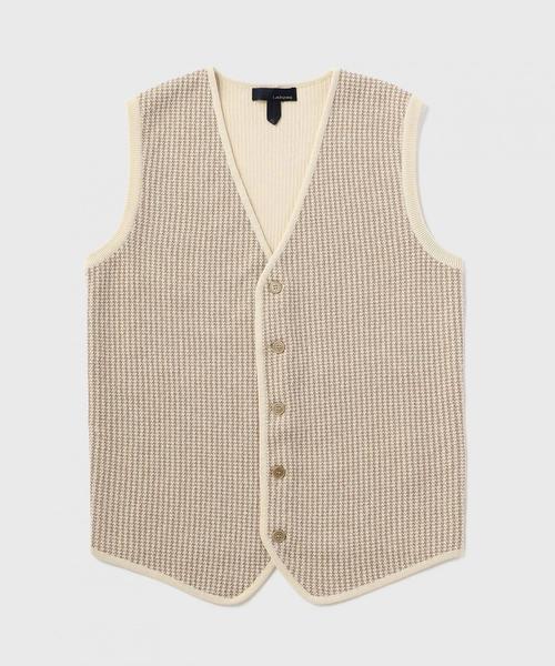 LARDINI(ラルディーニ)の「<LARDINI(ラルディーニ)> O/DYE H/TH VEST ◆(ベスト・メンズ・ホワイト/グレー・MEDIUM/SMALL/X-SMALL)」の2枚目の写真