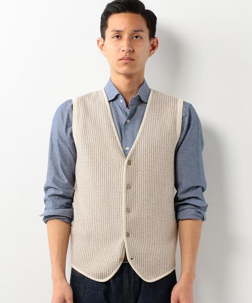 LARDINI(ラルディーニ)の「<LARDINI(ラルディーニ)> O/DYE H/TH VEST ◆(ベスト・メンズ・ホワイト/グレー・MEDIUM/SMALL/X-SMALL)」の4枚目の写真