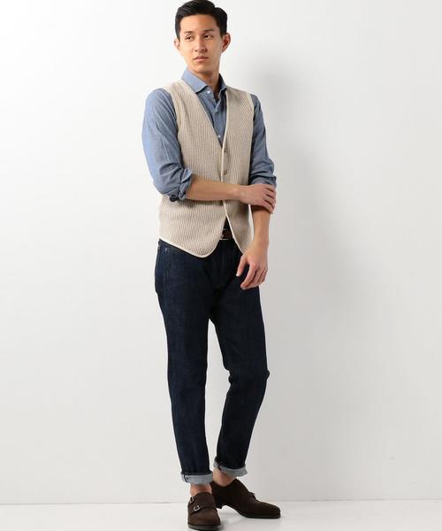 LARDINI(ラルディーニ)の「<LARDINI(ラルディーニ)> O/DYE H/TH VEST ◆(ベスト・メンズ・ホワイト/グレー・MEDIUM/SMALL/X-SMALL)」の6枚目の写真