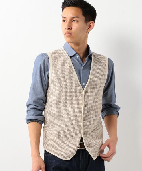 LARDINI(ラルディーニ)の「<LARDINI(ラルディーニ)> O/DYE H/TH VEST ◆(ベスト・メンズ・ホワイト/グレー・MEDIUM/SMALL/X-SMALL)」の11枚目の写真