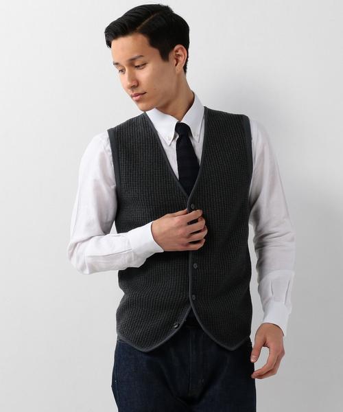LARDINI(ラルディーニ)の「<LARDINI(ラルディーニ)> O/DYE H/TH VEST ◆(ベスト・メンズ・ホワイト/グレー・MEDIUM/SMALL/X-SMALL)」の15枚目の写真