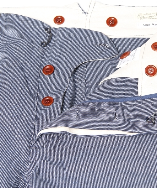 BEAMS BOY（ビームスボーイ）の「○BEAMS BOY / インディゴ ストライプ 側章 尾錠 パンツ （スラックス・レディース・ブルー・0/1/2）」の8枚目の写真