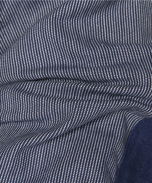 BEAMS BOY（ビームスボーイ）の「○BEAMS BOY / インディゴ ストライプ 側章 尾錠 パンツ （スラックス・レディース・ブルー・0/1/2）」の9枚目の写真