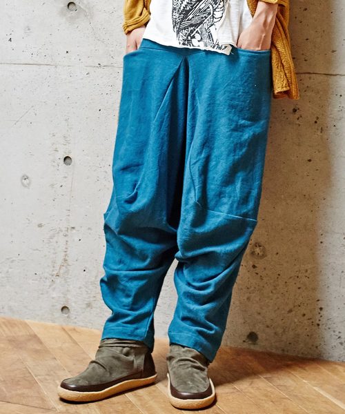 チャイハネ（チャイハネ）の「【チャイハネ】yul ルーズMEN'Sサルエルパンツ（その他パンツ・メンズ・キャメル/ターコイズブルー/ブラック/ワイン/カーキ/ネイビー・FREE）」の4枚目の写真