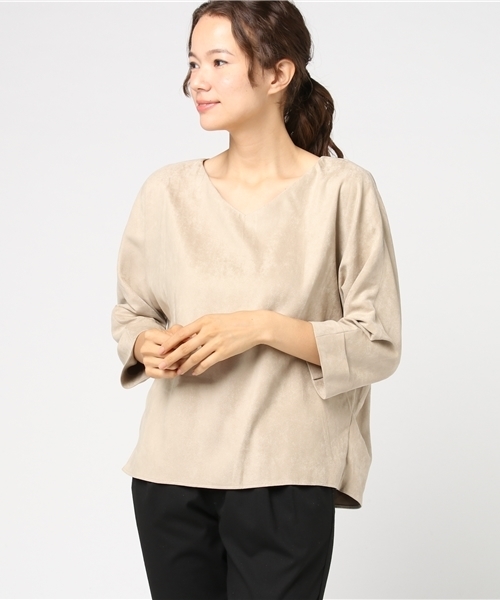 RIVE DROITE（リヴドロワ）の「エコスエードドルマンブラウス（シャツ/ブラウス・レディース・ベージュ/オレンジ/キャメル・FREE）」の2枚目の写真