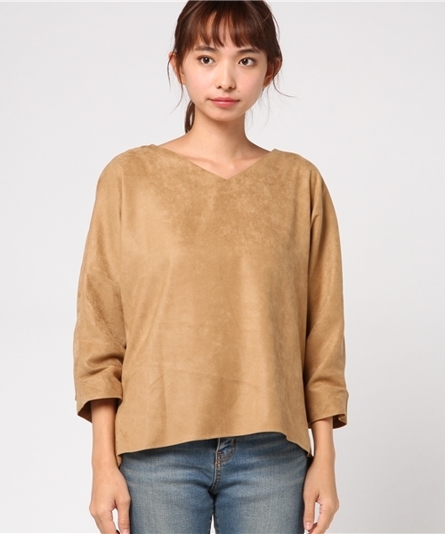 RIVE DROITE（リヴドロワ）の「エコスエードドルマンブラウス（シャツ/ブラウス・レディース・ベージュ/オレンジ/キャメル・FREE）」の5枚目の写真