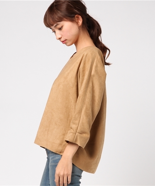 RIVE DROITE（リヴドロワ）の「エコスエードドルマンブラウス（シャツ/ブラウス・レディース・ベージュ/オレンジ/キャメル・FREE）」の9枚目の写真