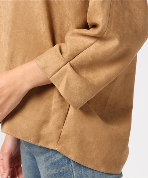 RIVE DROITE（リヴドロワ）の「エコスエードドルマンブラウス（シャツ/ブラウス・レディース・ベージュ/オレンジ/キャメル・FREE）」の6枚目の写真