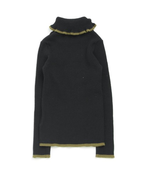 apres les cours(アプレレクール)の「フリルハイネックニット(ニット/セーター・キッズ・アイボリー/パープル/ベージュ/グリーン/レッド/ブラック・110/130/140/80/100/120/90)」の3枚目の写真