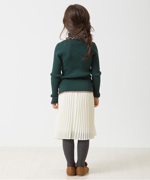 apres les cours(アプレレクール)の「フリルハイネックニット(ニット/セーター・キッズ・アイボリー/パープル/ベージュ/グリーン/レッド/ブラック・110/130/140/80/100/120/90)」の10枚目の写真