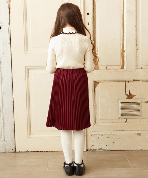 apres les cours(アプレレクール)の「フリルハイネックニット(ニット/セーター・キッズ・アイボリー/パープル/ベージュ/グリーン/レッド/ブラック・110/130/140/80/100/120/90)」の21枚目の写真