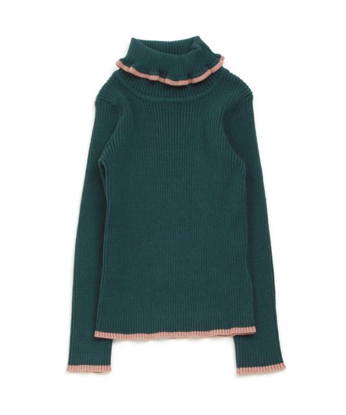 apres les cours(アプレレクール)の「フリルハイネックニット(ニット/セーター・キッズ・アイボリー/パープル/ベージュ/グリーン/レッド/ブラック・110/130/140/80/100/120/90)」の8枚目の写真