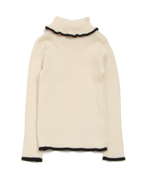 apres les cours(アプレレクール)の「フリルハイネックニット(ニット/セーター・キッズ・アイボリー/パープル/ベージュ/グリーン/レッド/ブラック・110/130/140/80/100/120/90)」の15枚目の写真