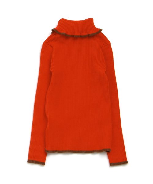 apres les cours(アプレレクール)の「フリルハイネックニット(ニット/セーター・キッズ・アイボリー/パープル/ベージュ/グリーン/レッド/ブラック・110/130/140/80/100/120/90)」の18枚目の写真