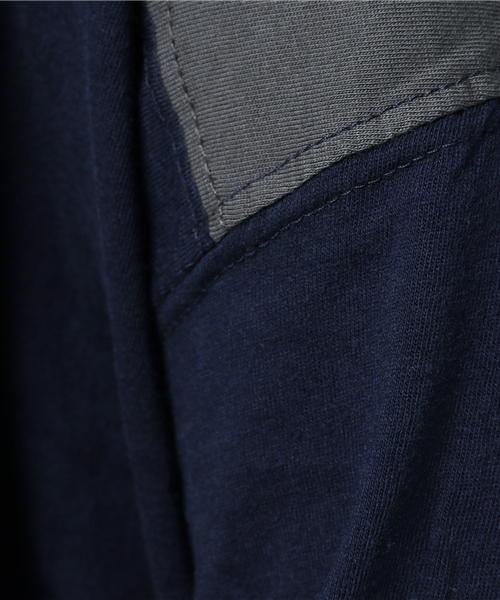 mercibeaucoup,（メルシーボークー）の「Ｂ：マルマルの合わせ②（Tシャツ/カットソー・レディース・カーキ/ネイビー・01）」の8枚目の写真