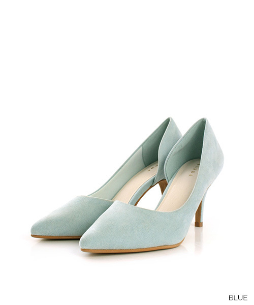 RANDA（ランダ）の「ポインテッドトゥサイドオープンパンプス（パンプス・レディース・ホワイト/ブラック/パープル/ブルー/シルバー/レッド/ベージュ系その他/ブラック系その他/イエロー/ダークブルー/ピンク系その他・23.5/25/23/24/22/22.5/24.5/25.5）」の5枚目の写真