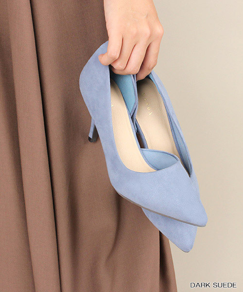 RANDA（ランダ）の「ポインテッドトゥサイドオープンパンプス（パンプス・レディース・ホワイト/ブラック/パープル/ブルー/シルバー/レッド/ベージュ系その他/ブラック系その他/イエロー/ダークブルー/ピンク系その他・23.5/25/23/24/22/22.5/24.5/25.5）」の6枚目の写真