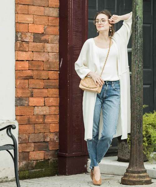 Emma Taylor（エマテイラー）の「リブニットキャミソール（キャミソール・レディース・ネイビー/オフホワイト/キャメル/モカ・FREE）」の16枚目の写真