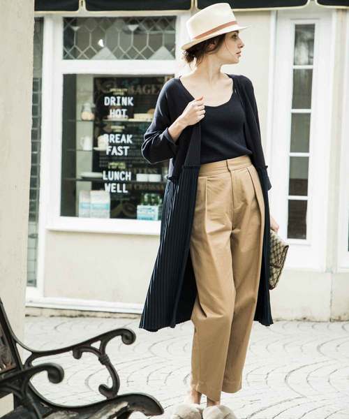 Emma Taylor（エマテイラー）の「リブニットキャミソール（キャミソール・レディース・ネイビー/オフホワイト/キャメル/モカ・FREE）」の19枚目の写真