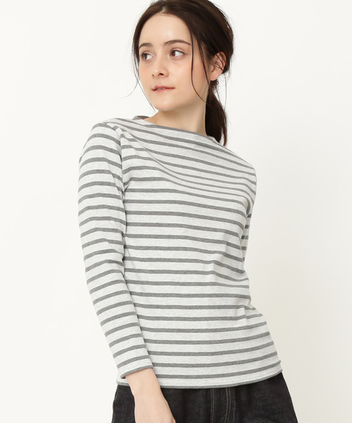 SAINT JAMES（セントジェームス）の「【SAINT JAMES】OUESSANT BORDER（Tシャツ/カットソー・レディース・ホワイト/ネイビー/イエロー/ブラック/グレー/ピンク/ホワイト系その他/レッド/ベージュ/ブルー系その他3/ミント・FREE/L/M/S/X-LARGE/X-SMALL）」の5枚目の写真