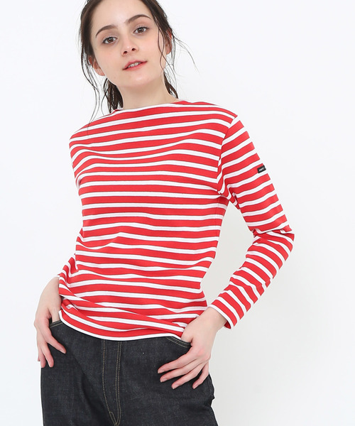 SAINT JAMES（セントジェームス）の「【SAINT JAMES】OUESSANT BORDER（Tシャツ/カットソー・レディース・ホワイト/ネイビー/イエロー/ブラック/グレー/ピンク/ホワイト系その他/レッド/ベージュ/ブルー系その他3/ミント・FREE/L/M/S/X-LARGE/X-SMALL）」の11枚目の写真