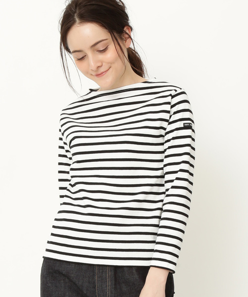 SAINT JAMES（セントジェームス）の「【SAINT JAMES】OUESSANT BORDER（Tシャツ/カットソー・レディース・ホワイト/ネイビー/イエロー/ブラック/グレー/ピンク/ホワイト系その他/レッド/ベージュ/ブルー系その他3/ミント・FREE/L/M/S/X-LARGE/X-SMALL）」の3枚目の写真