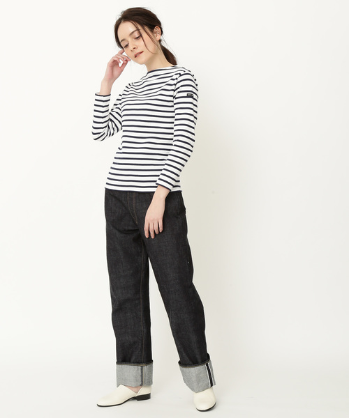 SAINT JAMES（セントジェームス）の「【SAINT JAMES】OUESSANT BORDER（Tシャツ/カットソー・レディース・ホワイト/ネイビー/イエロー/ブラック/グレー/ピンク/ホワイト系その他/レッド/ベージュ/ブルー系その他3/ミント・FREE/L/M/S/X-LARGE/X-SMALL）」の21枚目の写真