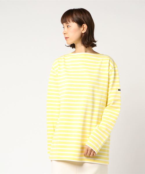 SAINT JAMES（セントジェームス）の「【SAINT JAMES】OUESSANT BORDER（Tシャツ/カットソー・レディース・ホワイト/ネイビー/イエロー/ブラック/グレー/ピンク/ホワイト系その他/レッド/ベージュ/ブルー系その他3/ミント・FREE/L/M/S/X-LARGE/X-SMALL）」の9枚目の写真