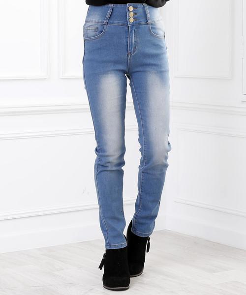 Girly Doll(ガーリードール)の「定番ハイウエストストレッチスキニーデニムパンツ(デニムパンツ・レディース・サックスブルー/ダークブルー/ダークネイビー/ダークインディゴブルー・XXS/LL/L/XS/M/S)」の3枚目の写真