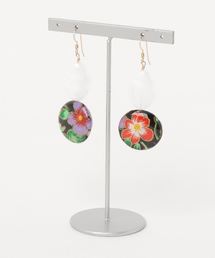 【そそ屋】友禅チェコビーズマルピアス