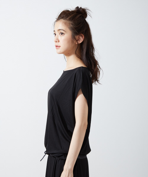 Abahouse Devinette（ドゥヴィネット）の「シルクレーヨンギャザープルオーバー（Tシャツ/カットソー・レディース・ブラック/グレー/ピンク・FREE）」の5枚目の写真