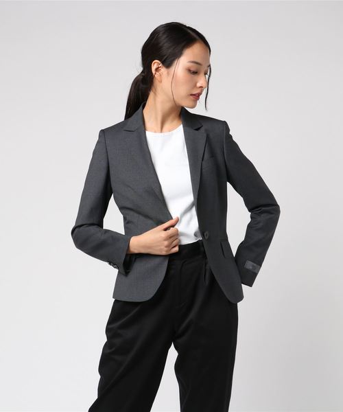 THE SUIT COMPANY she チェック スーツ TEMPSENSE 美品 ザ スーツ カンパニー シー パンツスーツ レディース SIZE
