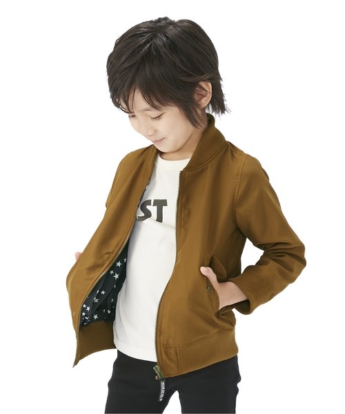 BREEZE(ブリーズ)の「MA-1(MA-1・キッズ・カーキ/キャメル/ブラック・130/140/80/90/100/110/120)」の3枚目の写真