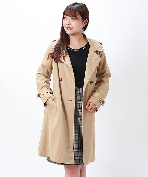 TRUDEA(トルディア)の「ニュアンストレンチコート(トレンチコート・レディース・ベージュ/カーキ/ネイビー/キャメル・MEDIUM/LARGE)」の2枚目の写真