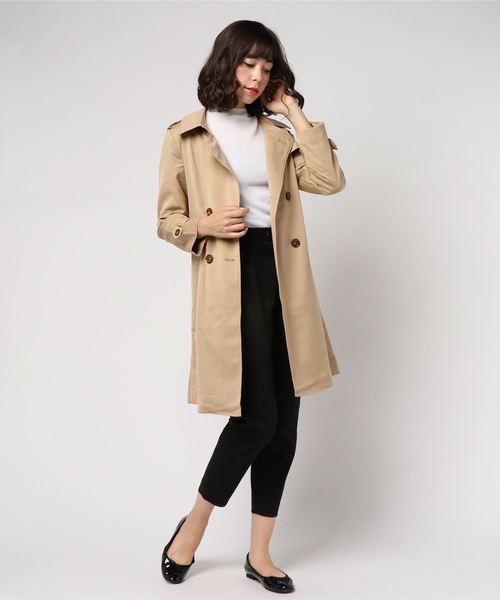 TRUDEA(トルディア)の「ニュアンストレンチコート(トレンチコート・レディース・ベージュ/カーキ/ネイビー/キャメル・MEDIUM/LARGE)」の9枚目の写真