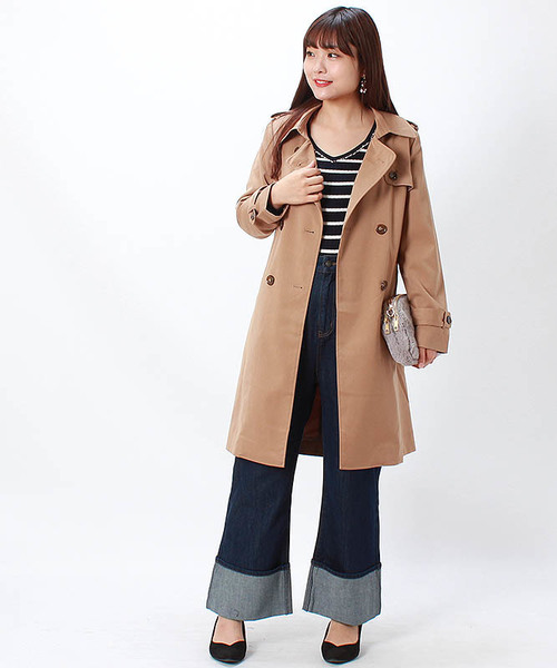 TRUDEA(トルディア)の「ニュアンストレンチコート(トレンチコート・レディース・ベージュ/カーキ/ネイビー/キャメル・MEDIUM/LARGE)」の12枚目の写真