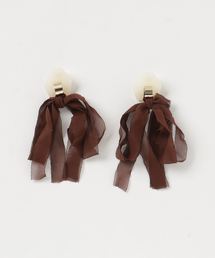 marjour | CHIFFON RIBON PIERCE/EARRING(ピアス（両耳用）)
